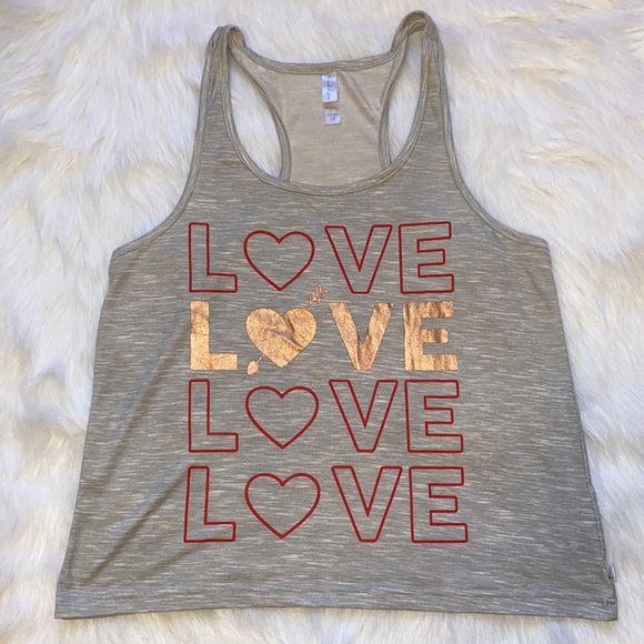 Fancy Affairs Red and Gray Love And Heart Print Pajama Set - Picture 2 of 5